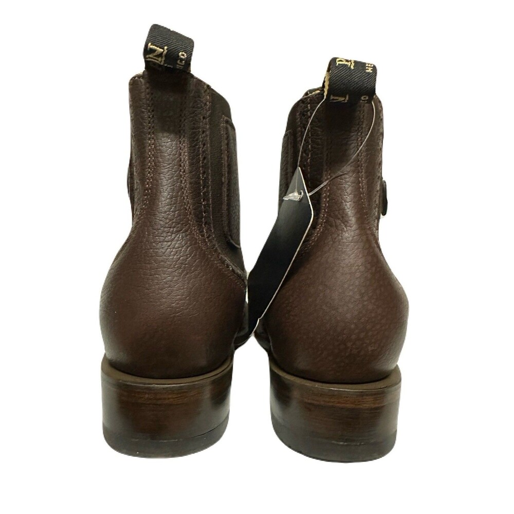NEW Patron Boots Mens Size 8 Brown Cow Leather Python Pull On Western Ankle Boot - Picture 5 of 7
